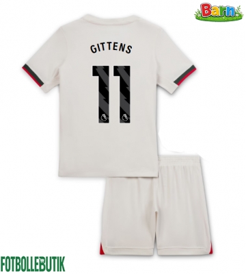 Chelsea Jamie Gittens #11 Bortaställ Barn 2025-26 Kortärmad (+ Korta byxor)